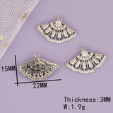 4Pcs CZ Charms Rhodium Jewelry Accessories DIY Findings