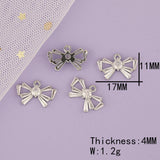 4Pcs CZ Charms Rhodium Jewelry Accessories DIY Findings