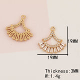 4Pcs DIY CZ Charms Jewelry Findings Multi Shape Hand Made