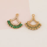 4Pcs DIY CZ Charms Jewelry Findings Multi Shape Hand Made