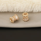 4Pcs CZ Cylinder Charms for DIY Jewelry Making