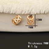 4Pcs CZ Cylinder Charms for DIY Jewelry Making