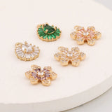 4Pcs Waterdrop CZ Charms for Jewelry Making