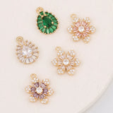 4Pcs Waterdrop CZ Charms for Jewelry Making