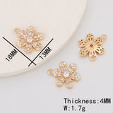 4Pcs Waterdrop CZ Charms for Jewelry Making