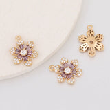 4Pcs Waterdrop CZ Charms for Jewelry Making