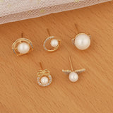 4Pcs Shinny Pear CZ Earrings Stud DIY Jewelry Findings Components