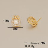 4Pcs Shinny Pear CZ Earrings Stud DIY Jewelry Findings Components