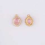 6Pcs Oval Shape Pendants Jewelry Findings DIY Making