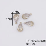 6Pcs Crystal Pendant for Earrings DIY Making CZ Charms