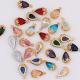 6Pcs Crystal Pendant for Earrings DIY Making CZ Charms