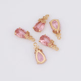 6Pcs Crystal Pendant for Earrings DIY Making CZ Charms