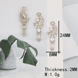 6Pcs CZ Charms/Rhodium Pendants/Jewelry Findings Components