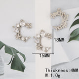 6Pcs CZ Charms/Rhodium Pendants/Jewelry Findings Components