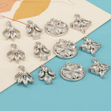 6Pcs CZ Charms/Rhodium Earrings Pendants/Jewelry Findings Components