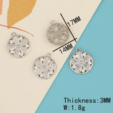 6Pcs CZ Charms/Rhodium Earrings Pendants/Jewelry Findings Components