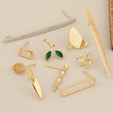 6Pcs Earrings Studs/Multi Shape/Genuine Plating/Jewelry Findings