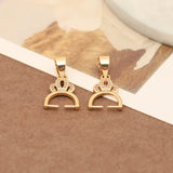 6Pcs Rhinestone Crown Beads Hanger DIY Jewelry Findings