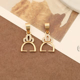 6Pcs Rhinestone Crown Beads Hanger DIY Jewelry Findings
