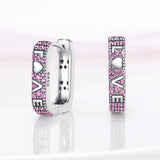 925 Silver Hoop Earring Ladybug Colorful Stud Jewelry Gift