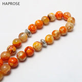 Orange Agate Life Tree Bracelet Islamic Tasbih Allah Pendant