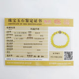 Yellow Agate Beads Lion Head Bracelet 8mm Gemstone Jewelry