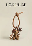 HAVREDELUXE Key Chain Cloth Doll Bear Resin Bag Pendant Car Key Chain