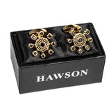 Crystal Sun Flower Cufflinks for Men French Shirts Accessories