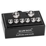 Anchor Cufflinks Studs for Tuxedo Shirts Collar Studs Cuff Links for Men