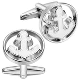 Anchor Cufflinks Studs for Tuxedo Shirts Collar Studs Cuff Links for Men