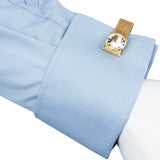 Chain Stone Cufflinks for Men 17mm