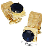 Chain Stone Cufflinks for Men 17mm