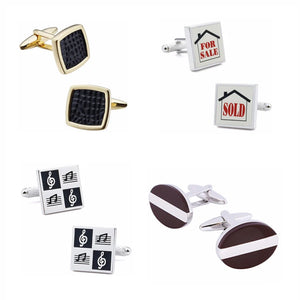 Classic Enamel Cufflinks French Shirt Cuff link Button Wedding Groom
