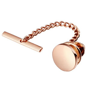 Metal Tie Tacks Gold/Rose Gold/Rhodium/Gun Plated Men's Jewelry