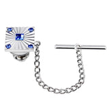 Metal Tie Tack Rhodium Plated Crystal Inlaid Necktie Accessory for Men