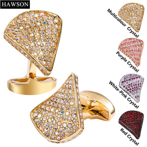 Crystal Cufflinks for Men Irregular Shirt French Cufflinks