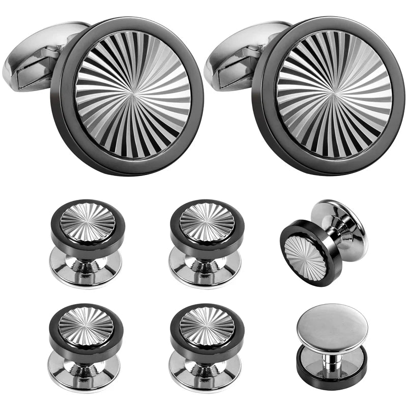 Cufflink Studs 8 Pcs Set Men Wedding Tuxedo - French Shirt Men's Jewelry