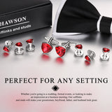 Men's Cufflinks and Studs Set in Box for Wedding