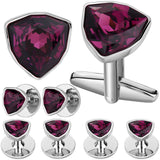 Men's Cufflinks and Studs Set in Box for Wedding