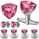 Men's Cufflinks and Studs Set in Box for Wedding