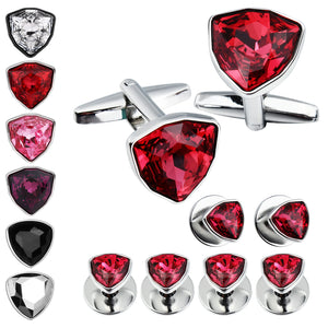 Men's Cufflinks and Studs Set in Box for Wedding