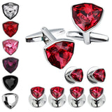 Men's Cufflinks and Studs Set in Box for Wedding