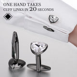 Men's Cufflinks and Studs Set in Box for Wedding