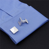 Men's Square Metal Cufflinks for French Shirts