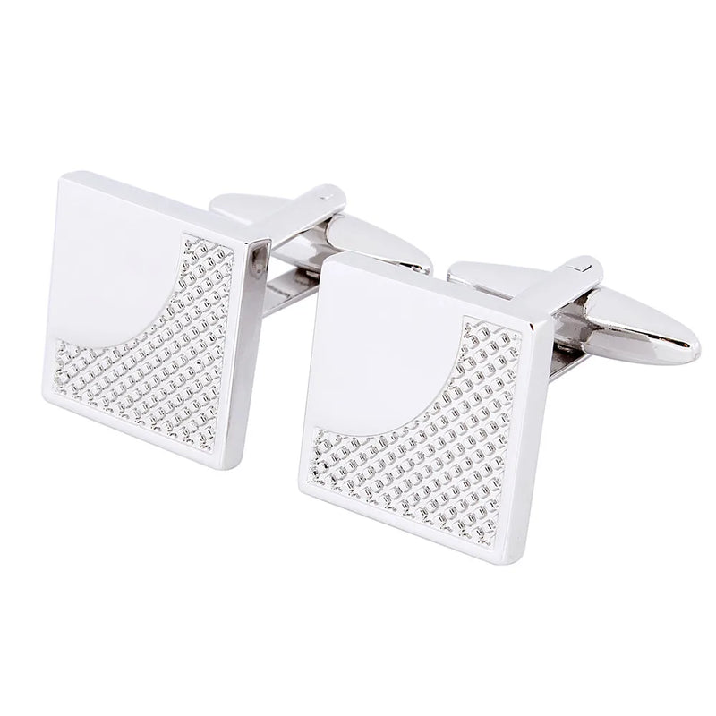 Men's Square Metal Cufflinks for French Shirts