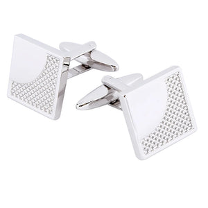 Men's Square Metal Cufflinks for French Shirts