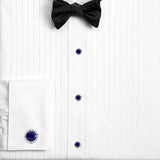 Enamel&Crystal Cufflinks and Studs Men's Wedding Gift 4 Colors