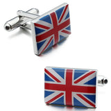 UK/US Flag Cufflinks for Men Enamel Cuff Links French Shirt Button
