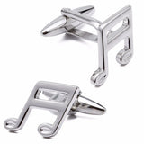 High Copper Cufflinks Silver Musical Note Cuff links Mens Party Accessory