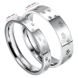 Cat Paw Print Rings for Men and Women, Unique Wedding Jewelry